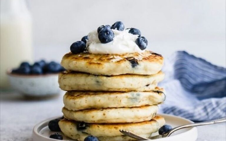 Pancakes healthy aux myrtilles